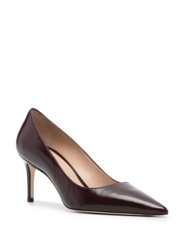 Stuart Weitzman pointed-toe 75mm Leather Pumps | Purple