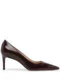 Stuart Weitzman pointed-toe 75mm leather pumps - Purple