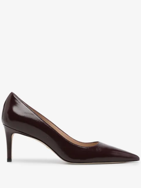 Stuart Weitzman pointed-toe 75mm leather pumps