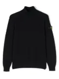 Stone Island Junior Compass-motif roll-neck jumper - Blue