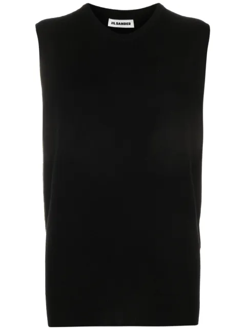 Jil Sander sleeveless cashmere top 