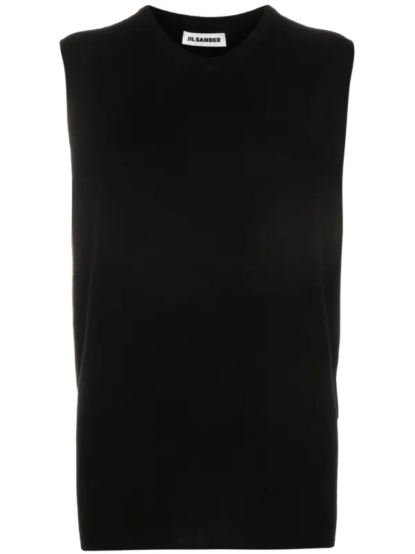Jil Sander ノースリーブ カシミアトップ | ブラック | FARFETCH JP