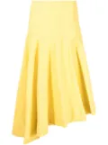 Jil Sander high-low linen midi skirt - Yellow