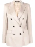 Tagliatore double-breasted cashmere blazer - Neutrals