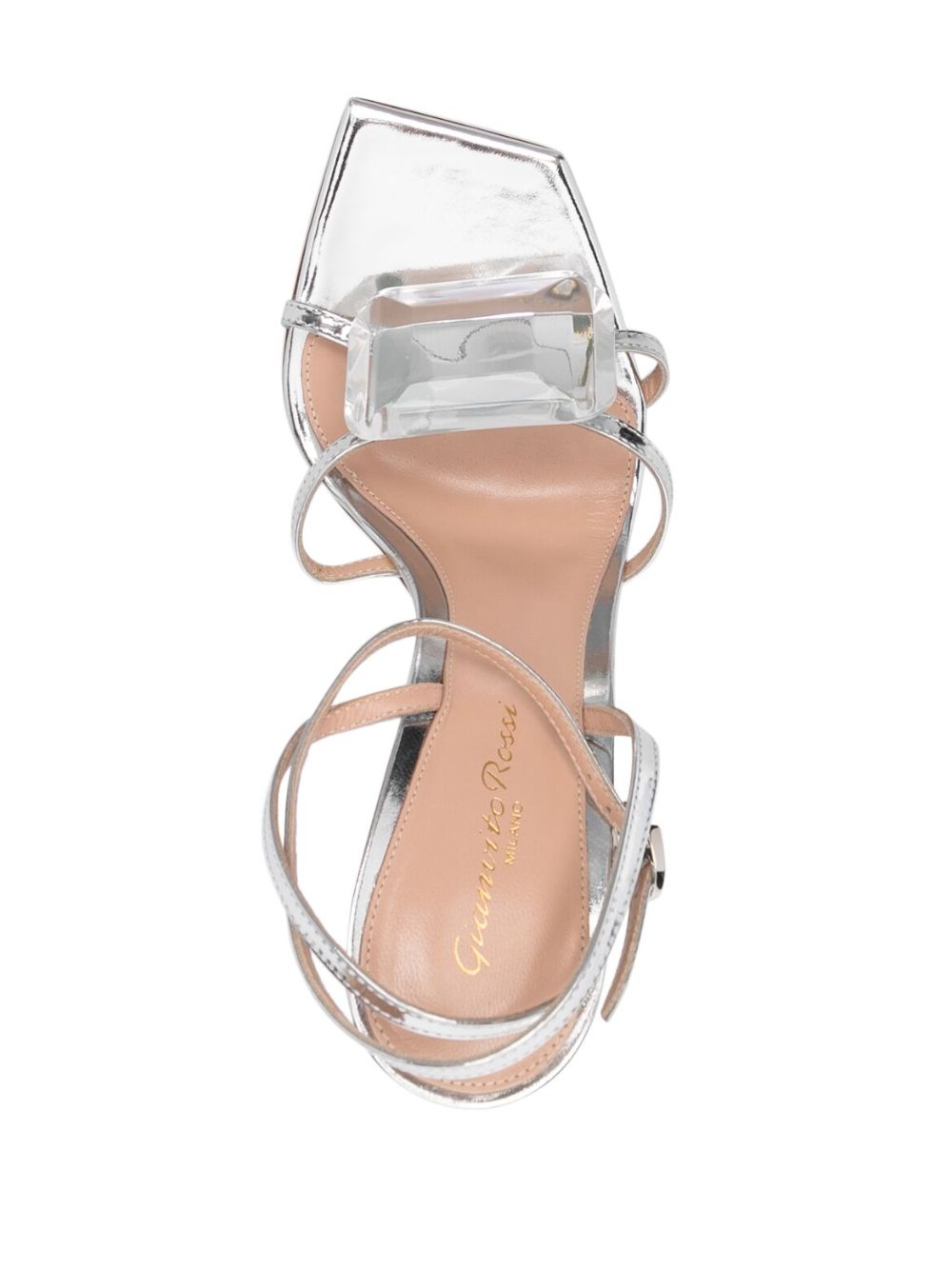 Gianvito Rossi 110mm gemstone-detail leather sandals Women