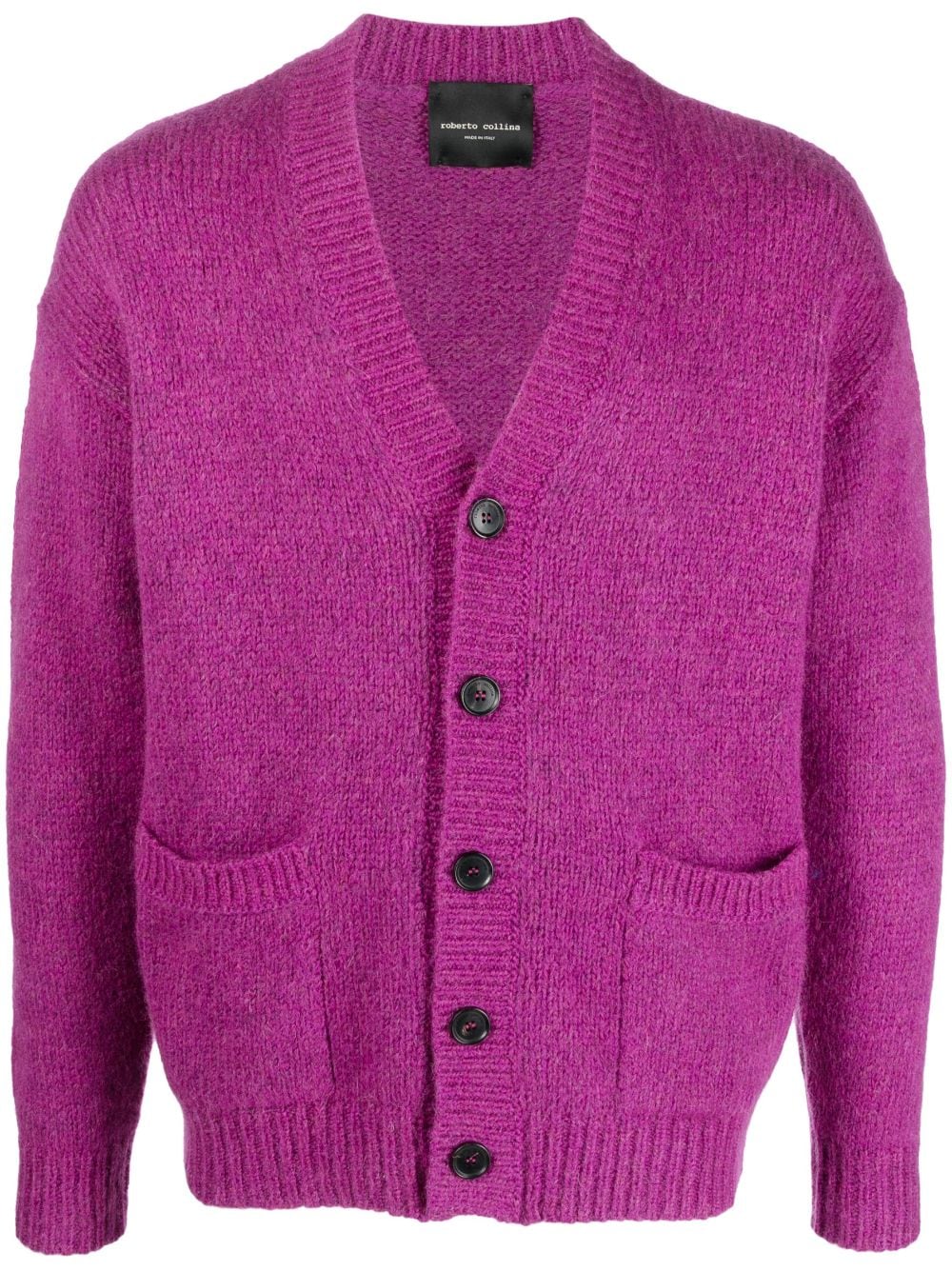 ROBERTO COLLINA V-NECK ALPACA-WOOL BLEND CARDIGAN