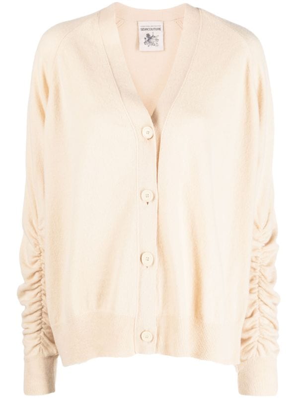 Ruched on sale sleeve cardigan