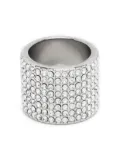 Amina Muaddi Rih crystal-embelished ring - Silver