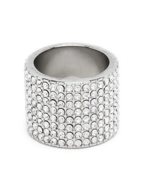 Amina Muaddi bague Rih à ornements en cristal