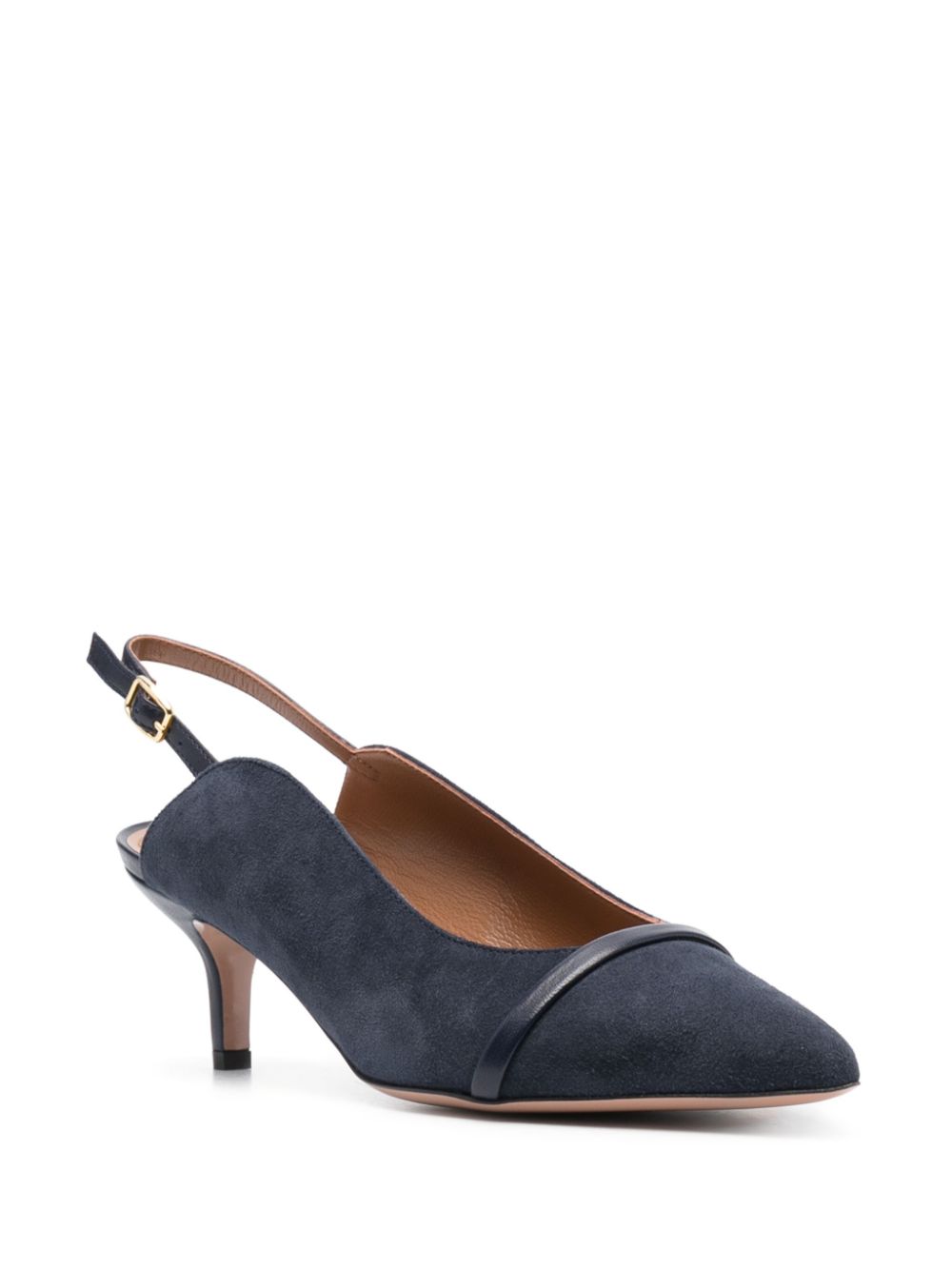 Malone Souliers Beau 45mm slingback suede pumps - Blauw