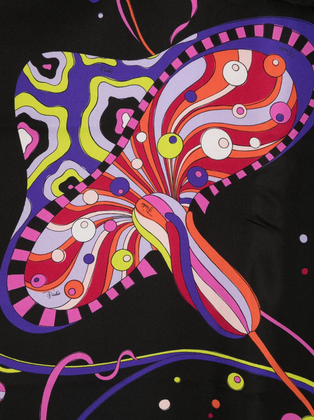 Shop Pucci Graphic-print Silk Scarf In Black