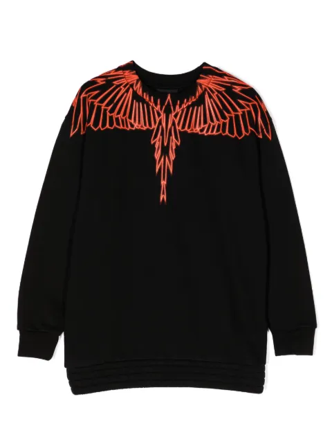 Marcelo Burlon County Of Milan Kids Wings-print cotton-blend sweatshirt