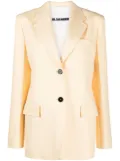 Jil Sander cotton-twill blazer - Yellow
