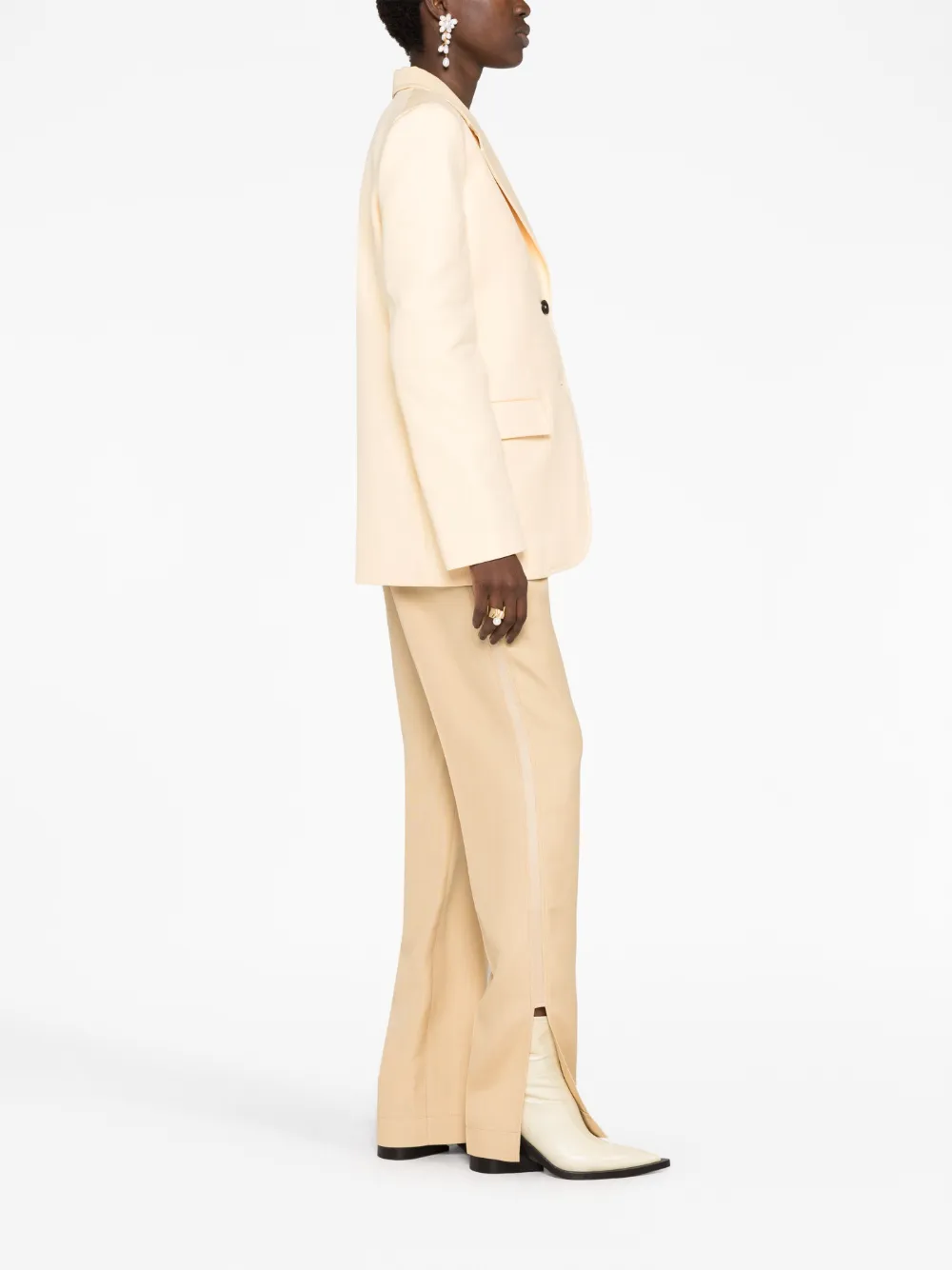 送料関税込★Jil Sander★フェイクファートリム ジャケット Jil Sander ポイントカラー シャツジャケット | イエロー