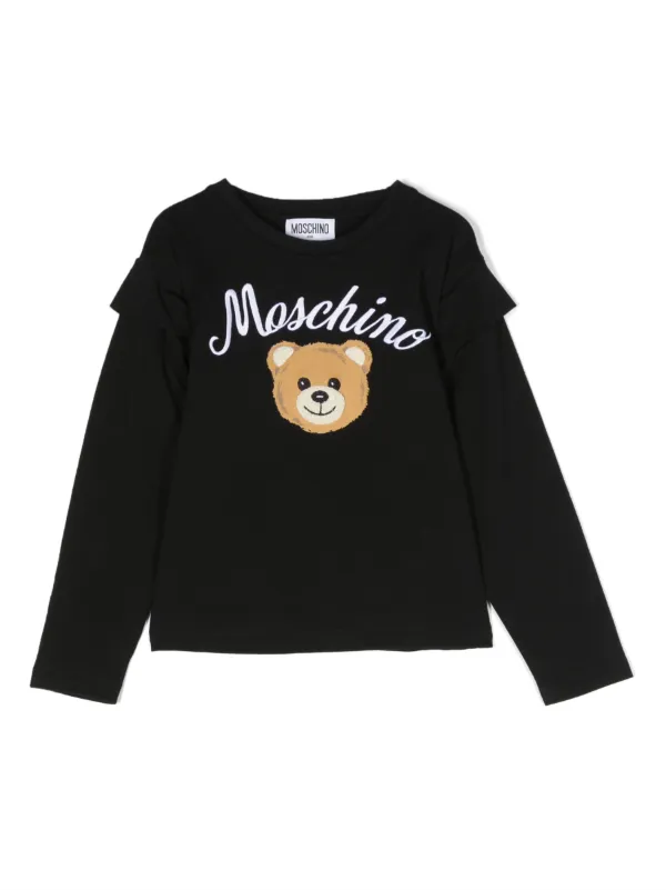 Moschino Kids Teddy Bear crew neck Sweatshirt Farfetch