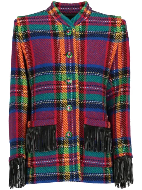 Saint Laurent Pre-Owned 1980 tartan wool jacket
