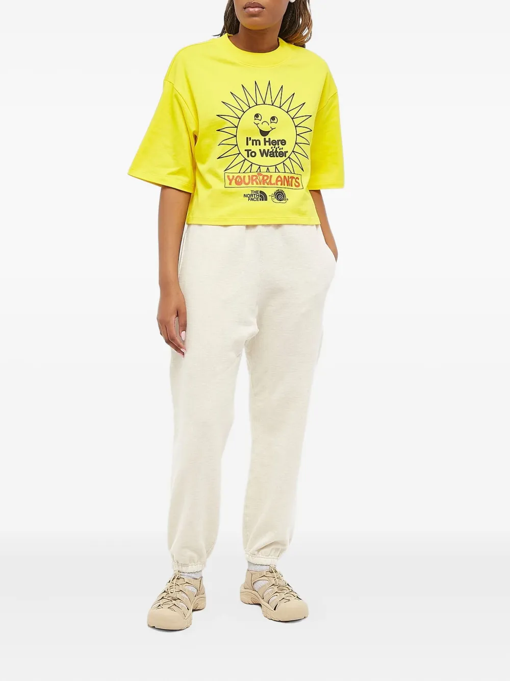 The North Face x Online Ceramics T-shirt met print Geel