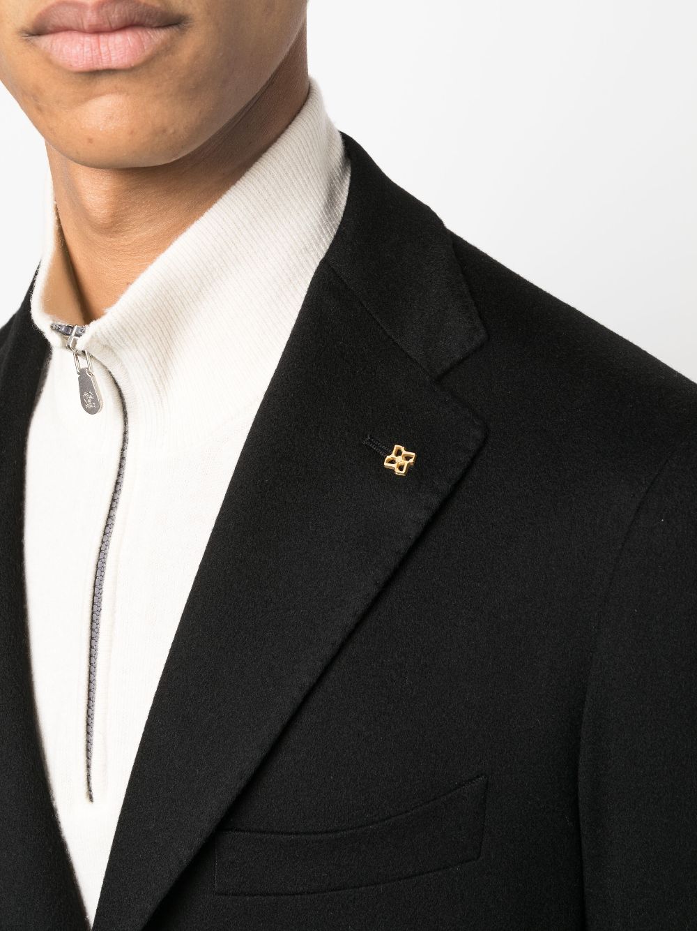 Tagliatore logo-plaque single-breasted blazer Men