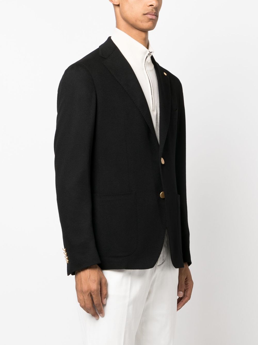 Tagliatore logo-plaque single-breasted blazer Men