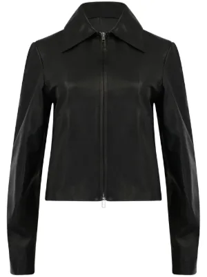 Vince zip up Leather Jacket Farfetch