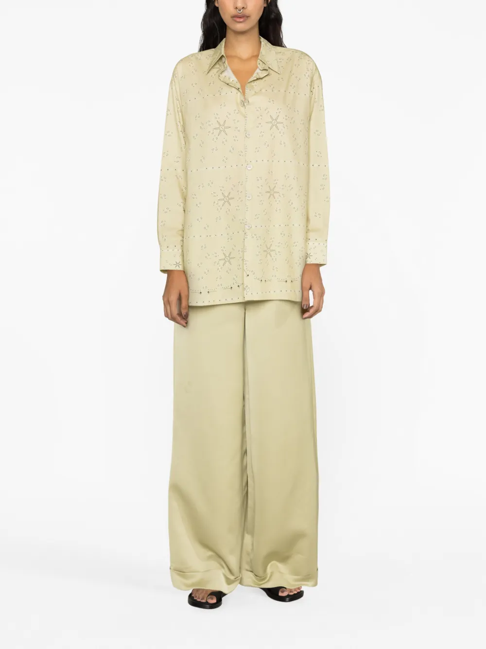1309 Studios Blouse met bandanaprint - Beige