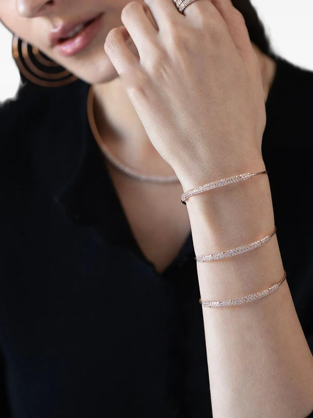 Mattia Cielo 18k Rose Gold Rugiada Diamonds Ring