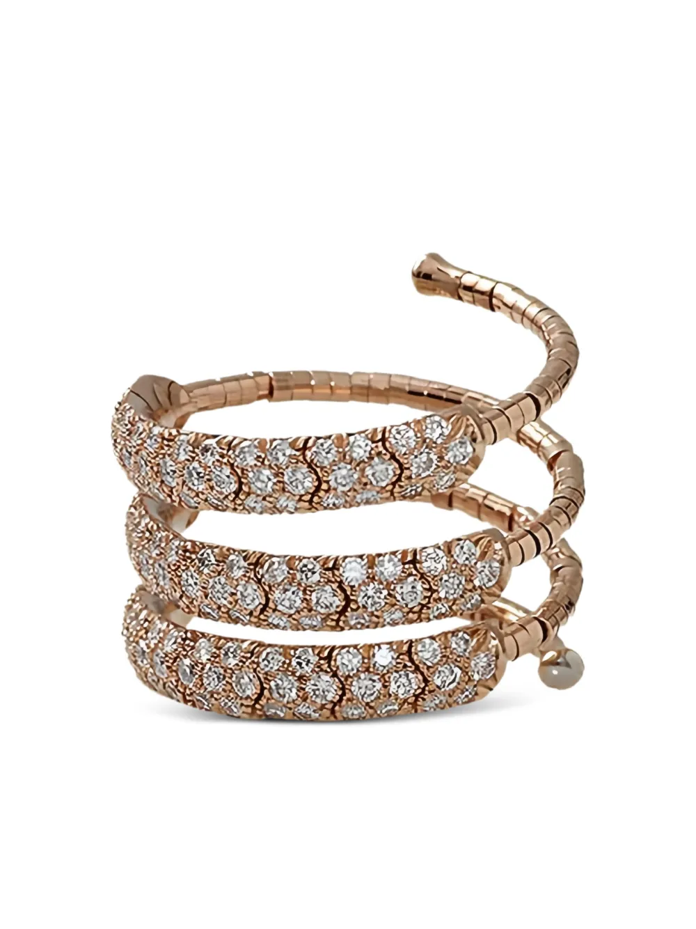 Mattia Cielo 18k Rose Gold Rugiada Diamonds Ring In Gold