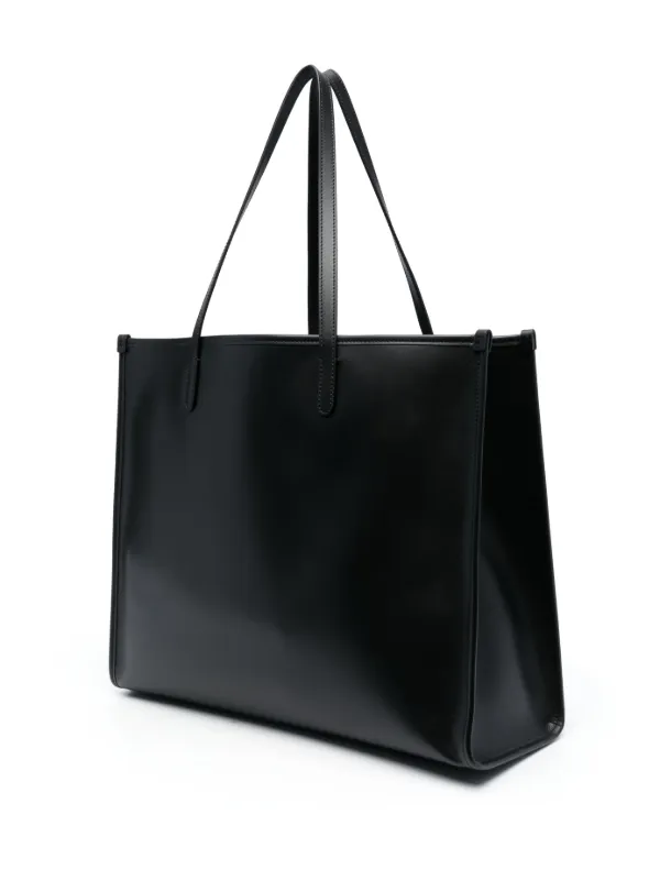 DOLCE & GABBANA ブラックレザートートバッグ