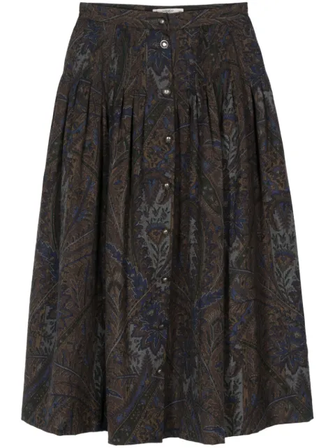 Valentino Garavani Pre-Owned 1970s botanical-print midi skirt