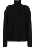 ETRO cable-knit roll-neck jumper - Black