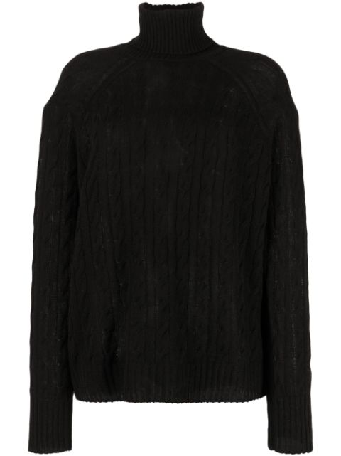 ETRO cable-knit roll-neck jumper Women