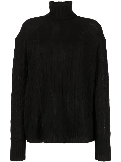 Pull en maille torsadée à col roulé - ETRO - Modalova