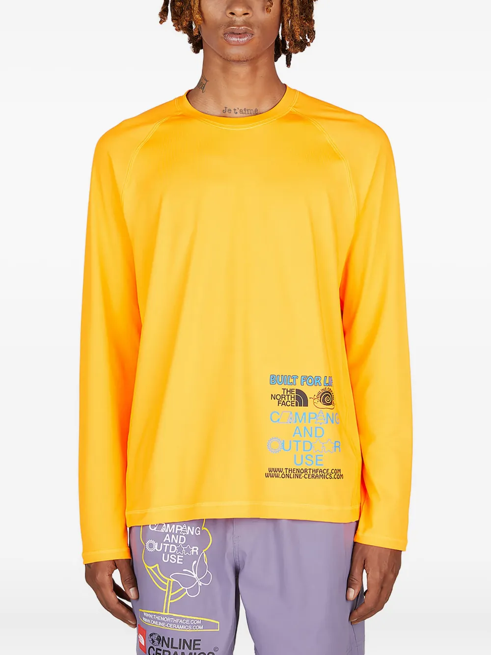 The North Face x Online Ceramics ロングTシャツ - オレンジ The North Face x Online Ceramics ロングTシャツ - オレンジ