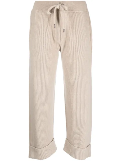 Brunello Cucinelli drawstring cropped track pants