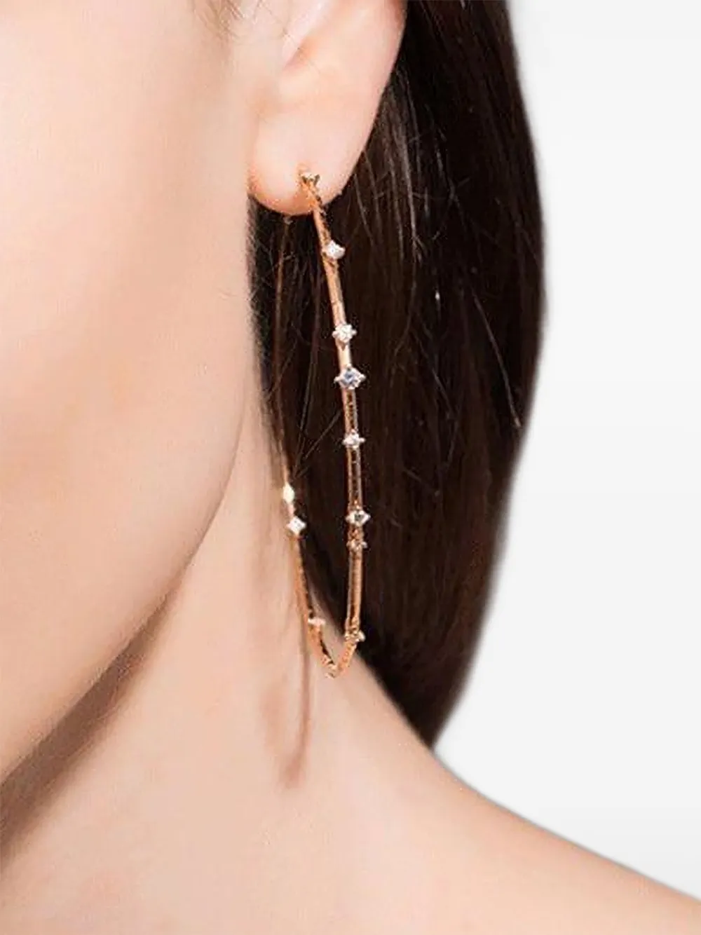  Mattia Cielo 18k Gold Rugiada Diamond Hoops 