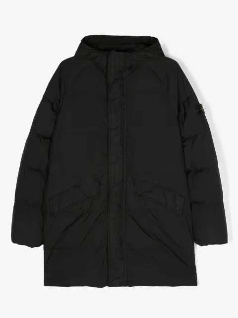 Stone Island Junior Compass-motif padded coat 