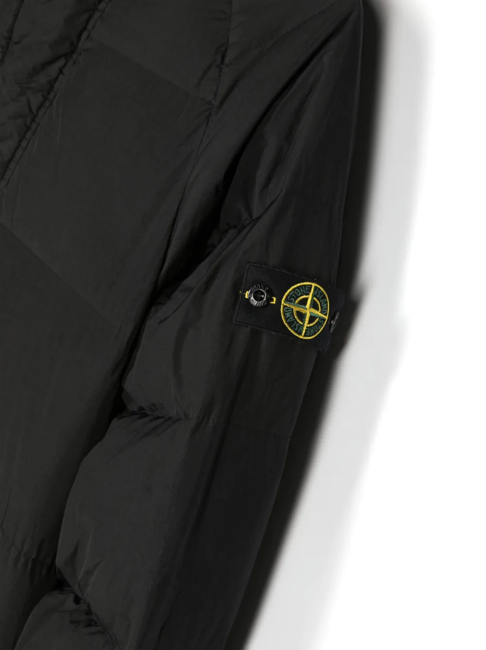  Stone Island Junior Compass-motif Padded Coat - Black 