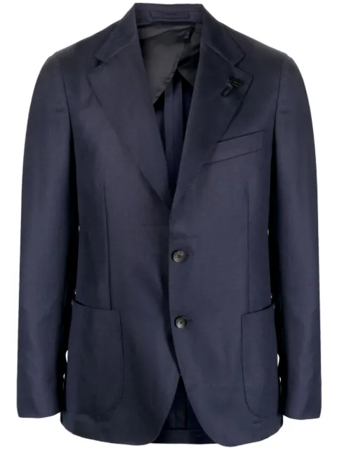 Lardini brooch-detail single-breasted blazer