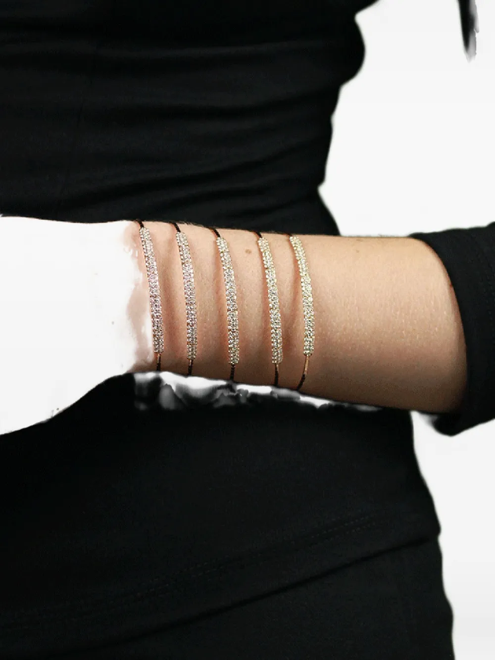 Mattia Cielo RUGIADA PAVE DIAMOND 5 WRAP BRACELET - Oro