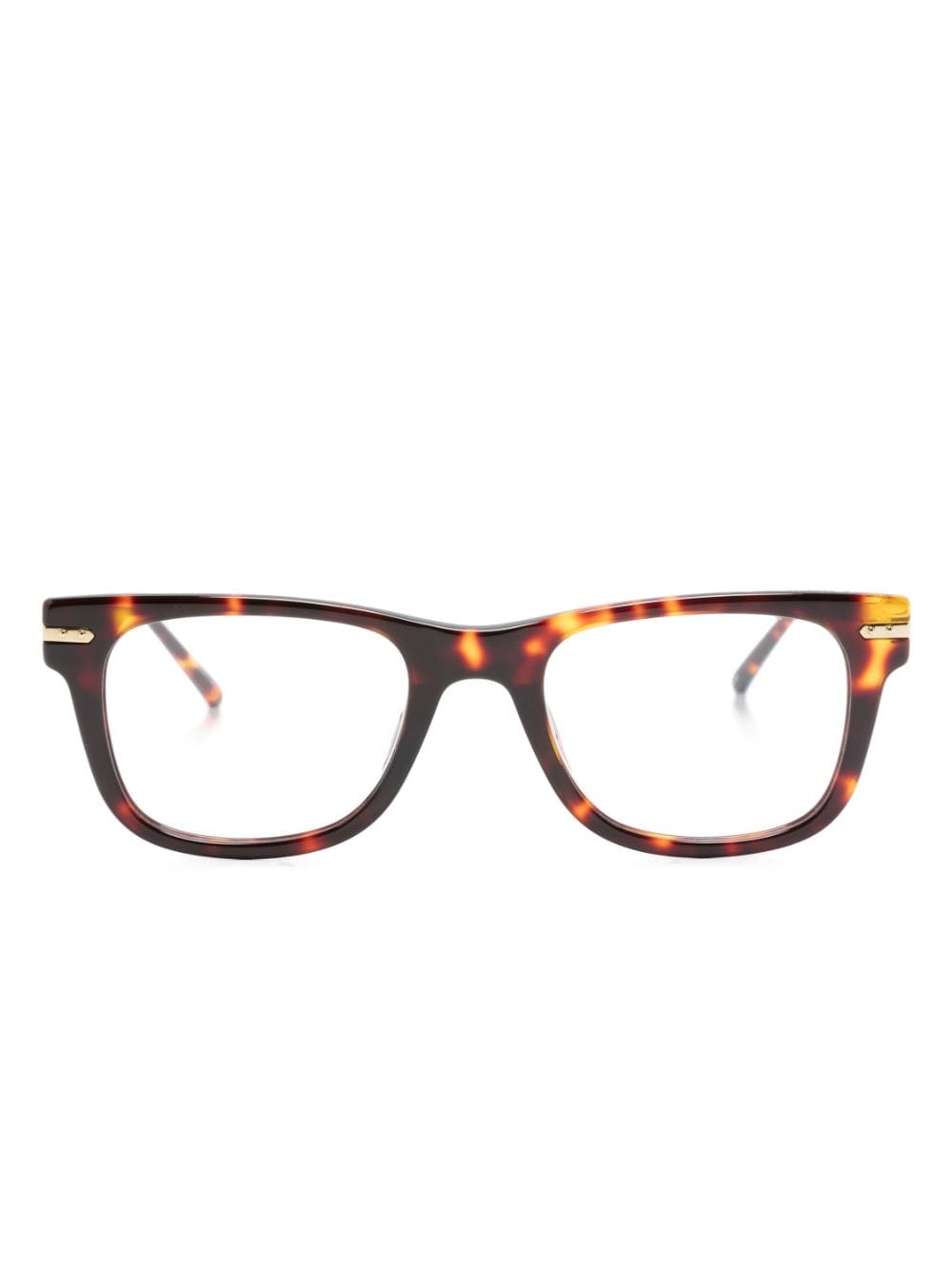 Linda Farrow Portico Square-frame Glasses In Brown