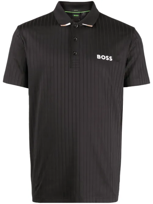 Polo en maille nervurée - BOSS - Modalova