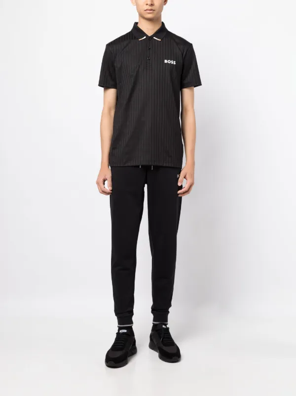BOSS リブ ポロシャツ | ブラック | FARFETCH JP