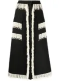 Huishan Zhang Victoria pearl-embellished tweed skirt - Black