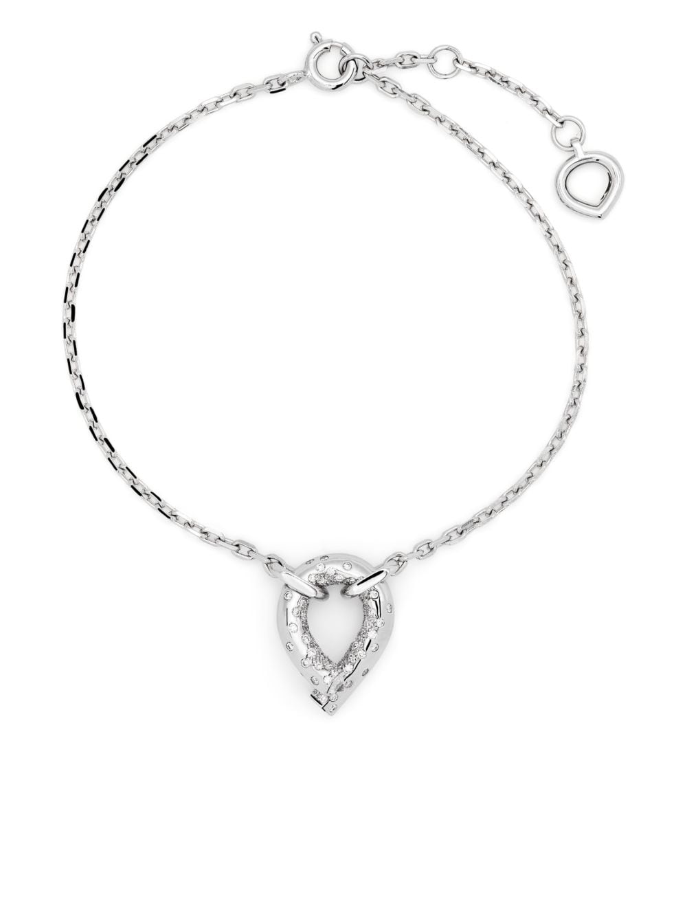 Tabayer 18kt White Gold Oera Diamond Chain Bracelet In Silver