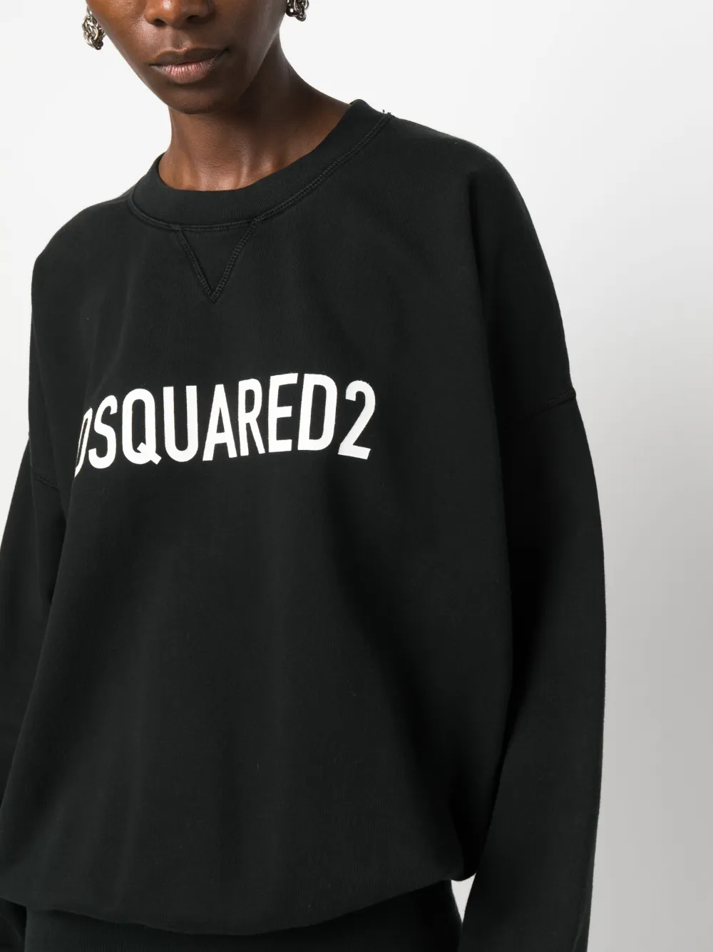 DSQUARED2 Sweater met logoprint Zwart