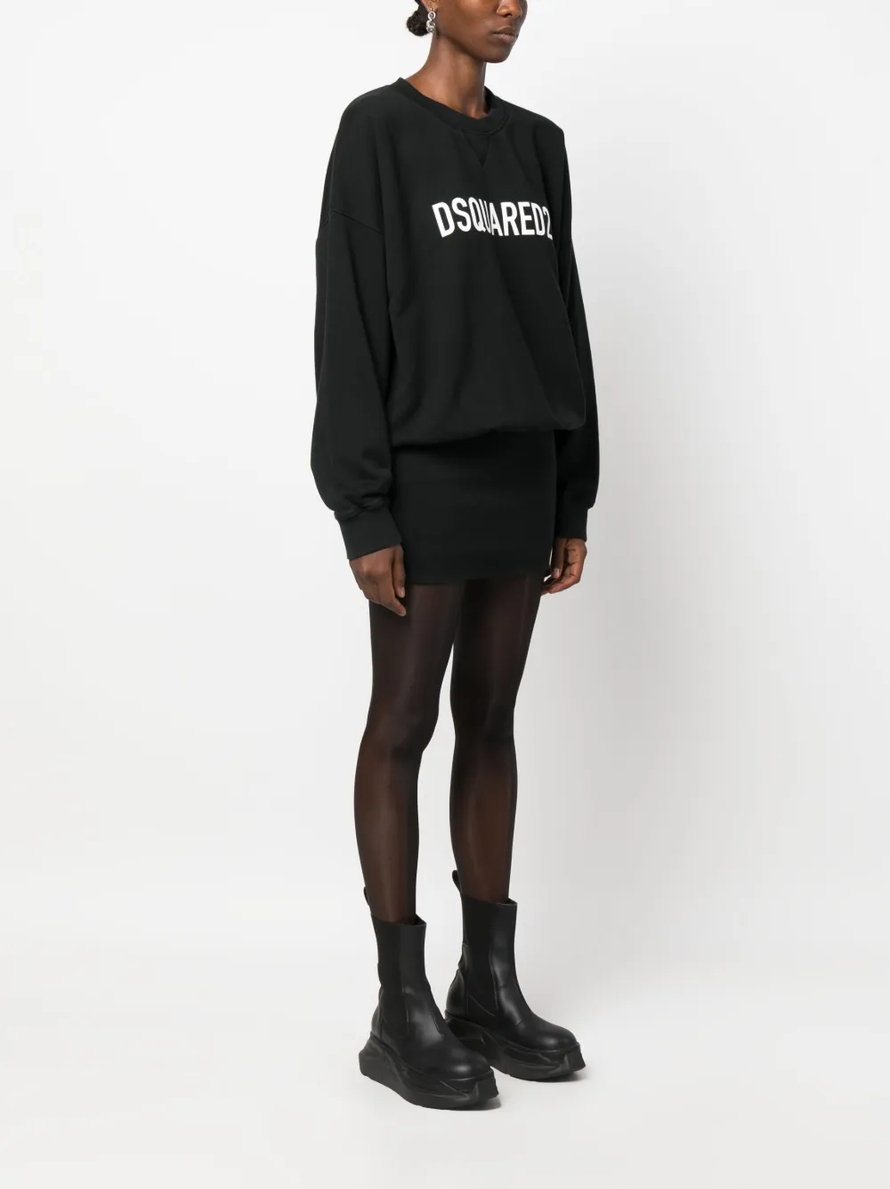 DSQUARED2 Sweater met logoprint Zwart