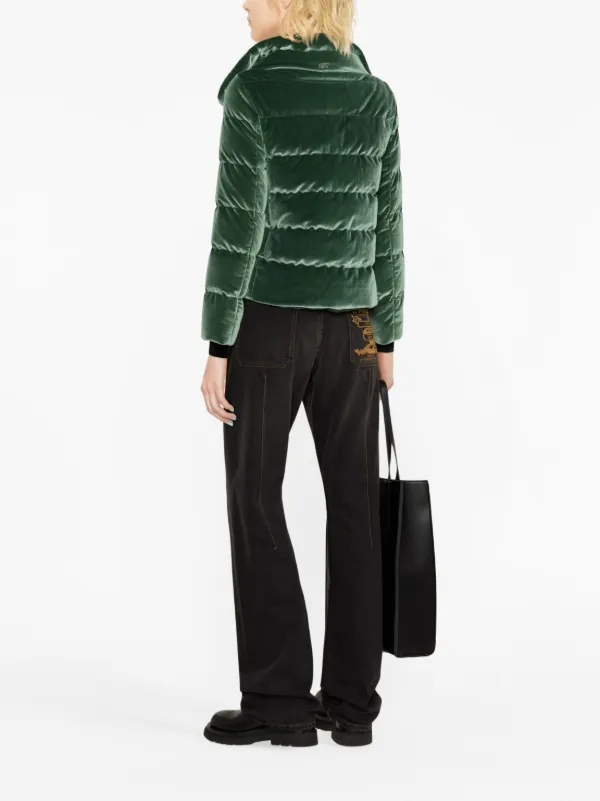 Herno Drawstring Velour Puffer Jacket - Farfetch