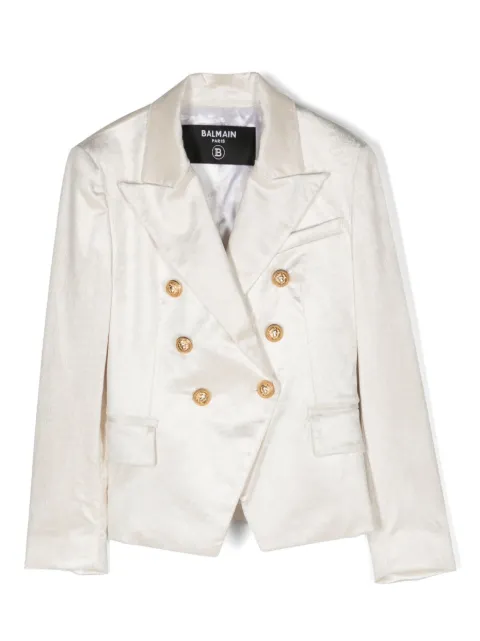 Balmain Kids blazer de pana con doble botonadura