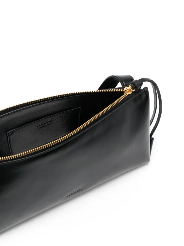 Jil Sander Empire Leather Shoulder Bag | Black | FARFETCH