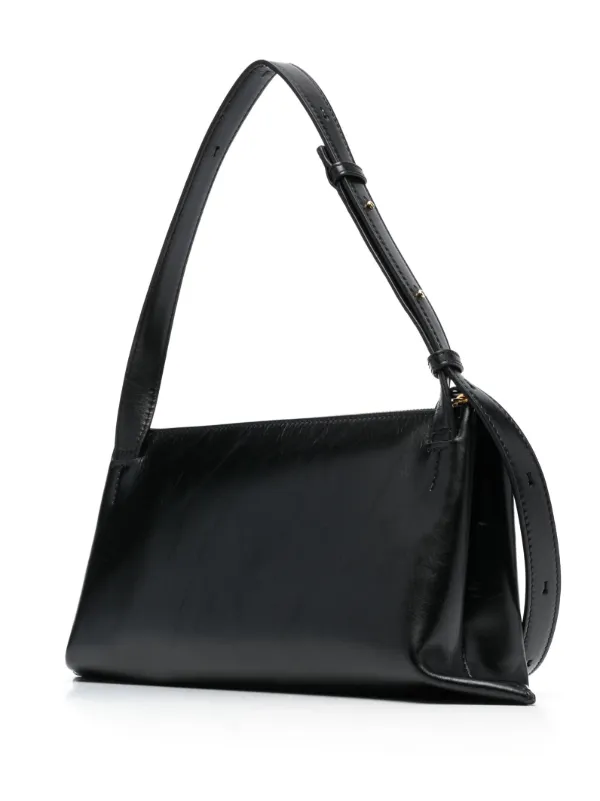 Jil Sander Empire Leather Shoulder Bag | Black | FARFETCH